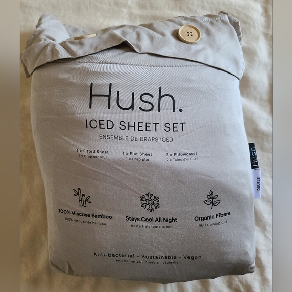 Hush. Iced Sheet Set, Double/Full, Gray - Picture 1 of 5